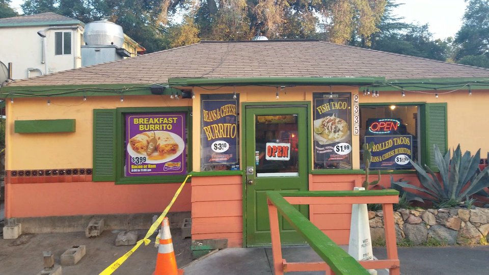 Counter service area with menu boards.