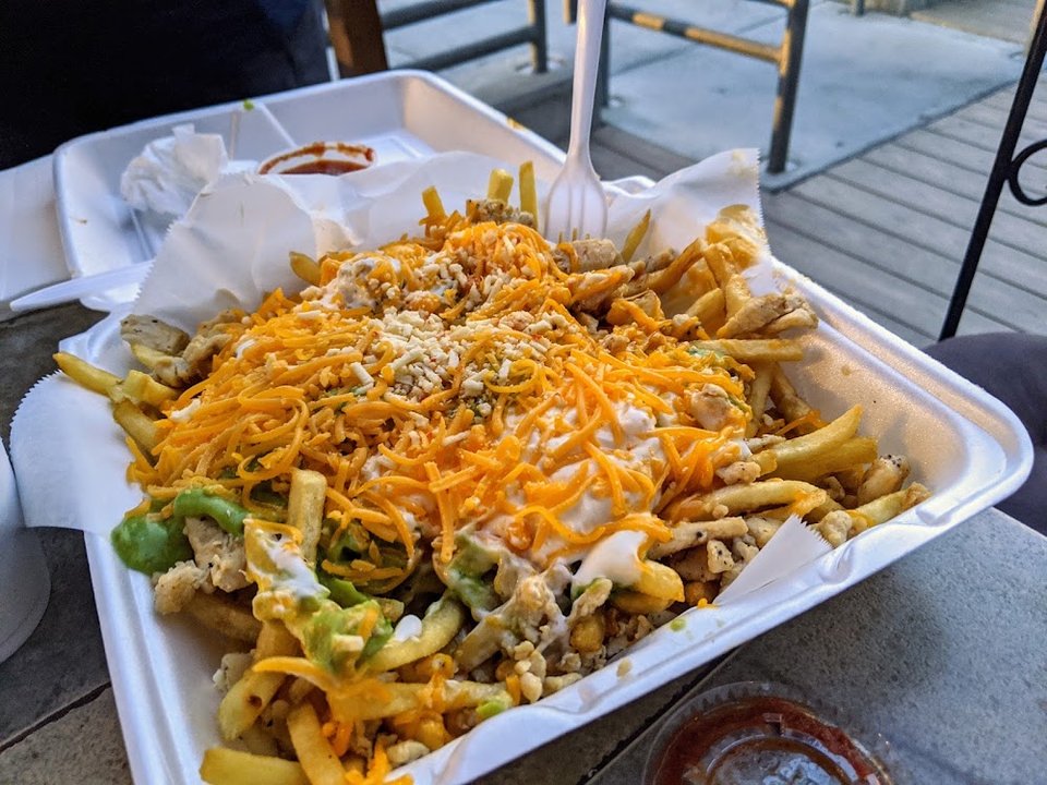 Menu page showing tacos and burritos.